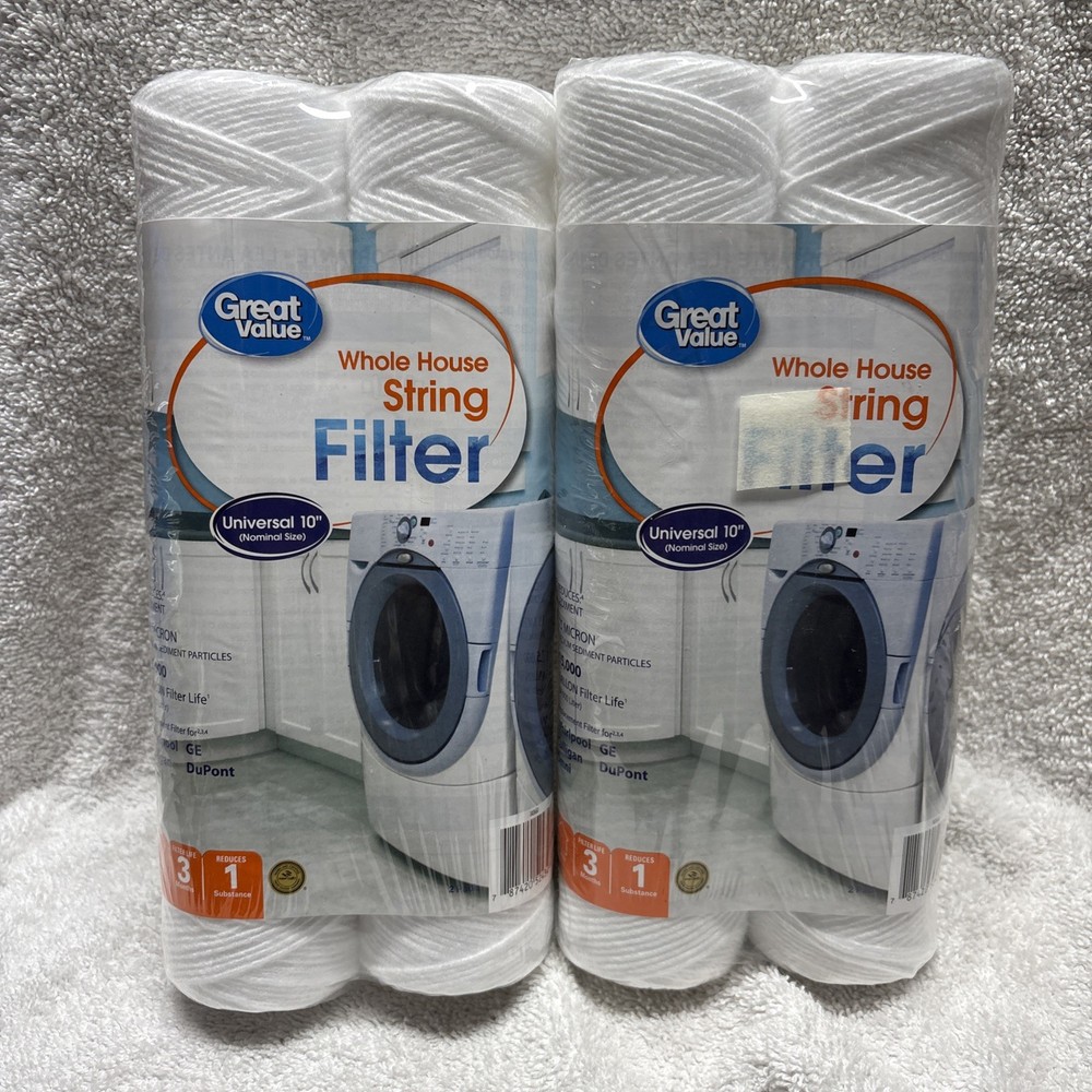 Great Value String Replacement Filter 2-Pack X2 4 Pack new In Pack