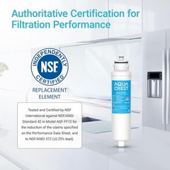 AQUACREST DW2042FR-09 Refrigerator Water Filter, Compatible with DW2042FR, (3)