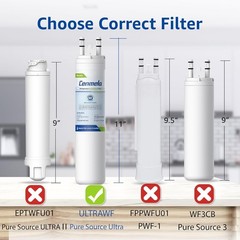 Water Filter Replacement Pack of 3 Removes Impurities Preserves Minerals