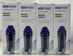 Icepure Pitcher Water Filter Model PPF001-SET OF 4 Filters Factory Sealed