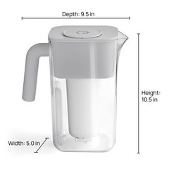 with ZeroWater Technology 10-Cup Water Filter Pitcher – Includes 5-Stage Adva…