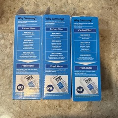 3 Pack Samsung Genuine HAF-QIN/EXP DA97-17376B Refrigerator Water Filter
