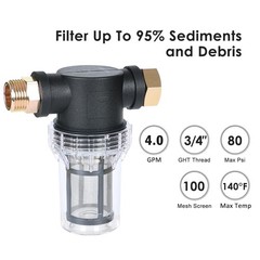 Filtro de sedimentos Línea de fijación Filtro de manguera de agua Metal Plástico