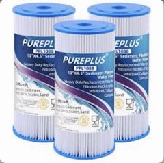 10″ x 4.5″ 5 Micron Whole House Pleated Sediment Water Filter PPL10BB – 3 PACK