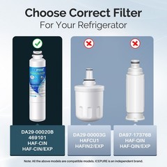 Fit for Samsung RF28HDEDTSR/AA RF28HDEDBSR/AA Icepure Water Filter 4 Pack