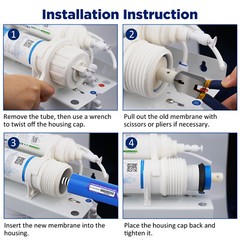 25 Pack 75 GPD RO Membrane 5 Stage Reverse Osmosis System Water Filter Cartridge