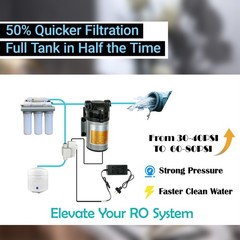 200 GPD Booster Pump Kit Fits Home RO Reverse Osmosis Water Purification System