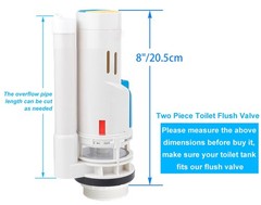 2″ Dual Flush Valve Replacement Repair Kit For Two Piece Top Push Button 8″