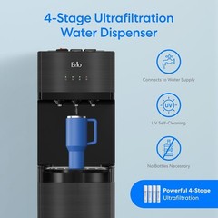 Brio 500 Series 4-Stage UF Black Stainless Bottleless Water Cooler