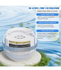 Bath Water Filter Tub Faucet 8 Stages Shower Filter Softer Skin 2filters Incd