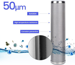 Stainless Steel Cleanable Wire Mesh Filter Cartridge 10”Length,2.5″Od(50 Micron)