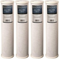 Bluonics 4 Pack CTO Carbon Block Water Filters 4.5″x 20″ Whole House Cartridges