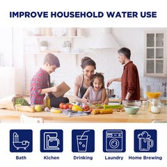 Clear Whole House Water Filter Housing System &2p 10″ x 4.5″ PP Pleated Sediment