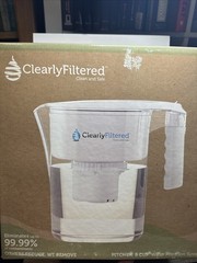 Clearly Filtered 8 Cup Water Filtration System Pitcher Filter Included NEW
