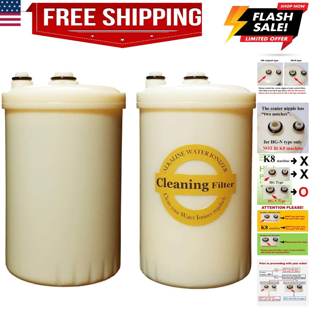 Replacement Filter Compatible with HG-N Water Ionizers + Cleaning Cartridge N…