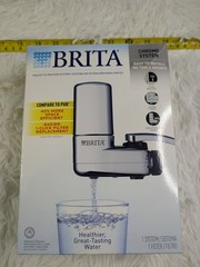 Brita Tap Faucet Mount 1 Liter Water Chrome Filter System Model # Saff-100 NOB