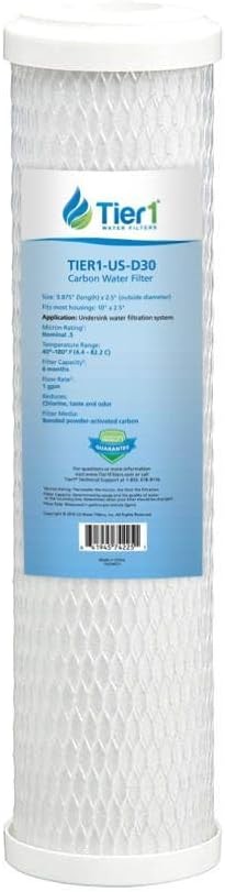Whole house carbon water filter replacement cartridge 0.5 micron