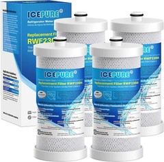 Replacement for WF284 RF100 RWF1030 MPF16135 RWF2300A Icepure Water Filter 4Pack