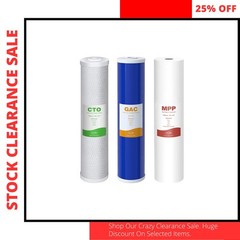 Whole House Water Filter 20×4.5 Inch 3 Stage