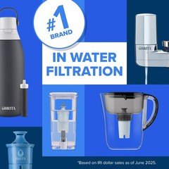 10-Cup Water Filter Pitcher – Reduces Lead, Microplastics & Contaminants, BPA-Fr