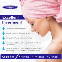 Bath Ball Water Filter for Bathtub – 3-Stage Filtration, Removes Chlorine, Ch…