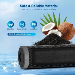 5 Micron 10″ x 2.5″ Whole House CTO Carbon Block Water Filter Cartridge Repla…