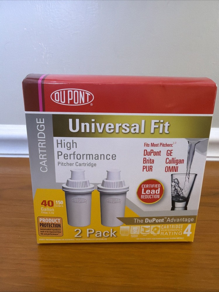 DuPont High Performance Pitcher Cartridge Filter Fit Brita Pur Culligan WFPTC102