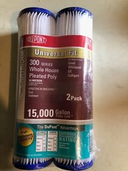 Dupont Water Filter Pleated Poly Cartridge 2-Pack Whole House NEW Sealed