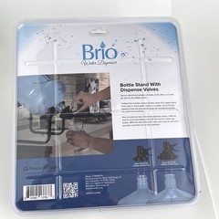 Brio 3-5 Gallon Water Jug Stand and 2 Dispenser Valves Coated Stainless Steal