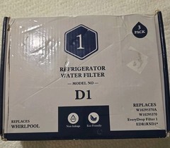 Refrigerator Water Filters 3 Pack Replacement For Whirlpool Model No. D1