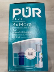 PUR PLUS 30-Cup Water Filter Dispenser White Pitcher Filtration System NEW