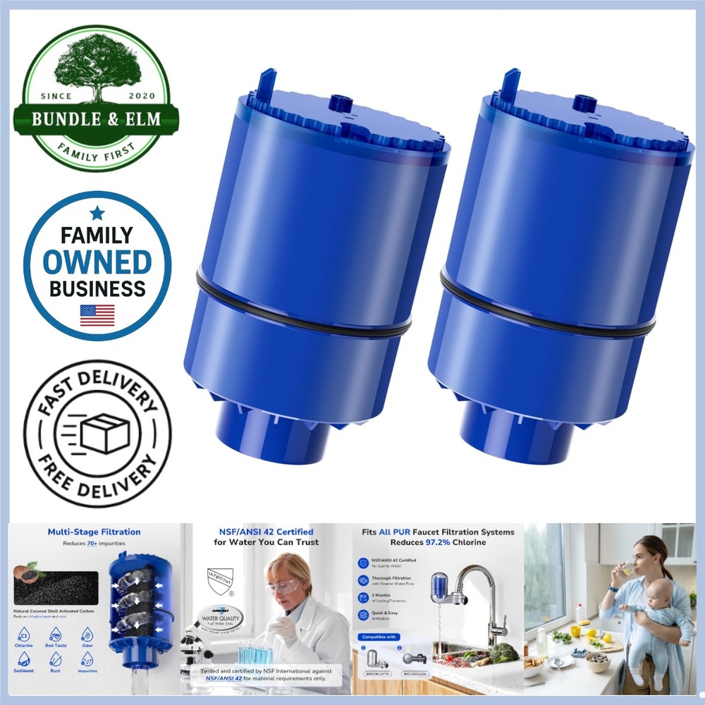 Water Filter Replacement 2 Pack NSF Certified for PUR Faucet Systems