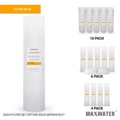 (4-10 Pcs) Big Blue 20″x4.5″ Whole House 5 Micron Gradient Sediment Water Filter