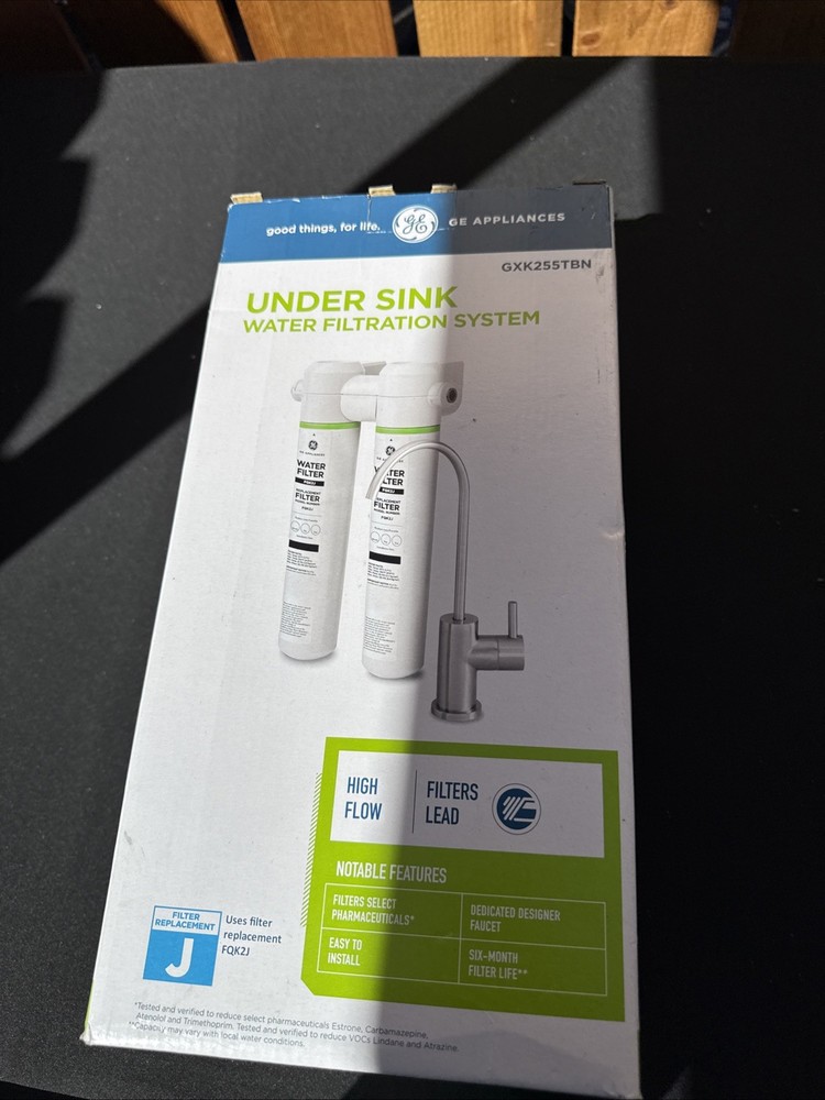 GE Under Sink Dual Stage Water Filtration System with Faucet GXK255TBN