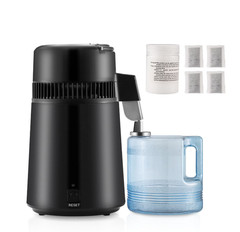 Uimoso 4L Water Distiller Purifier Machine Countertop 1 L/H Stainless Steel 750W