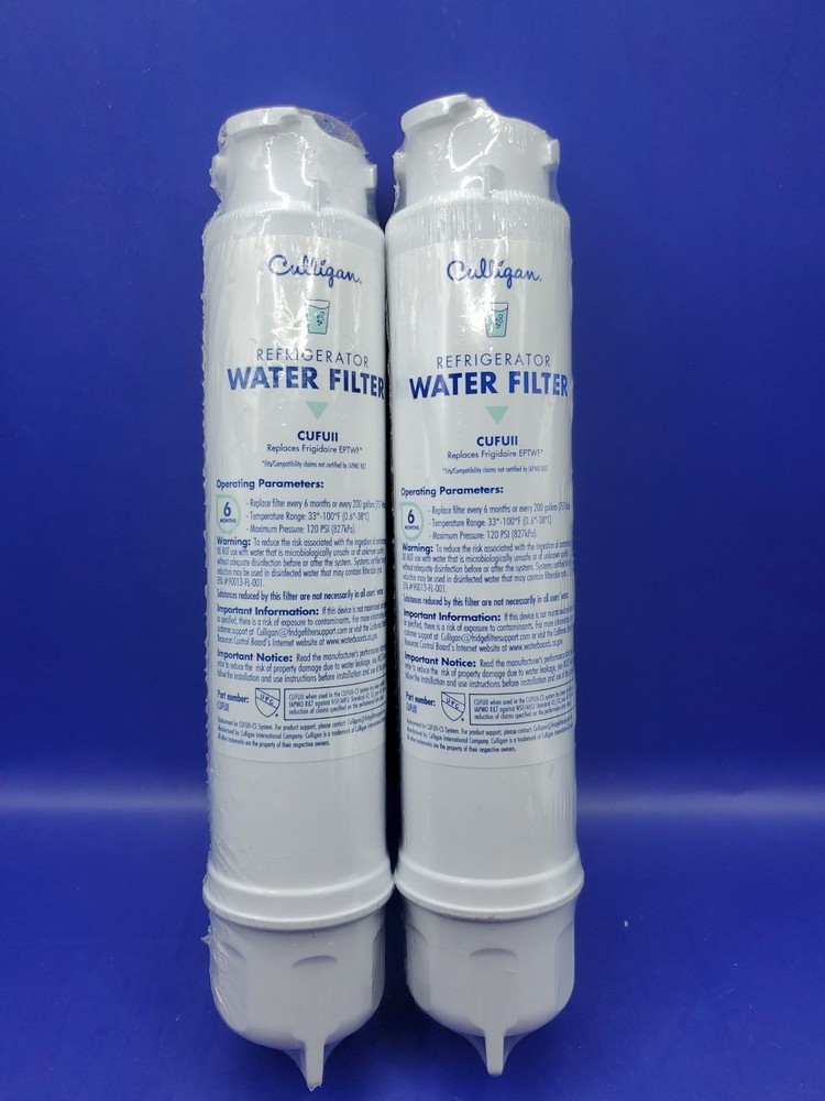 2 X Culligan Refrigerator Water Filters CUFUII Replaces Frigidaire Filter EPTWF