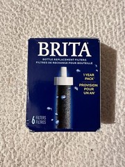 NEW In Box BRITA Replacement Water Bottle Filters 6 Count, 1 Year Pack