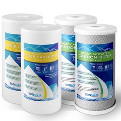 Big Blue CTO Carbon Block & Sediment Water Filters 4.5″ x 10″ Cartridges Set