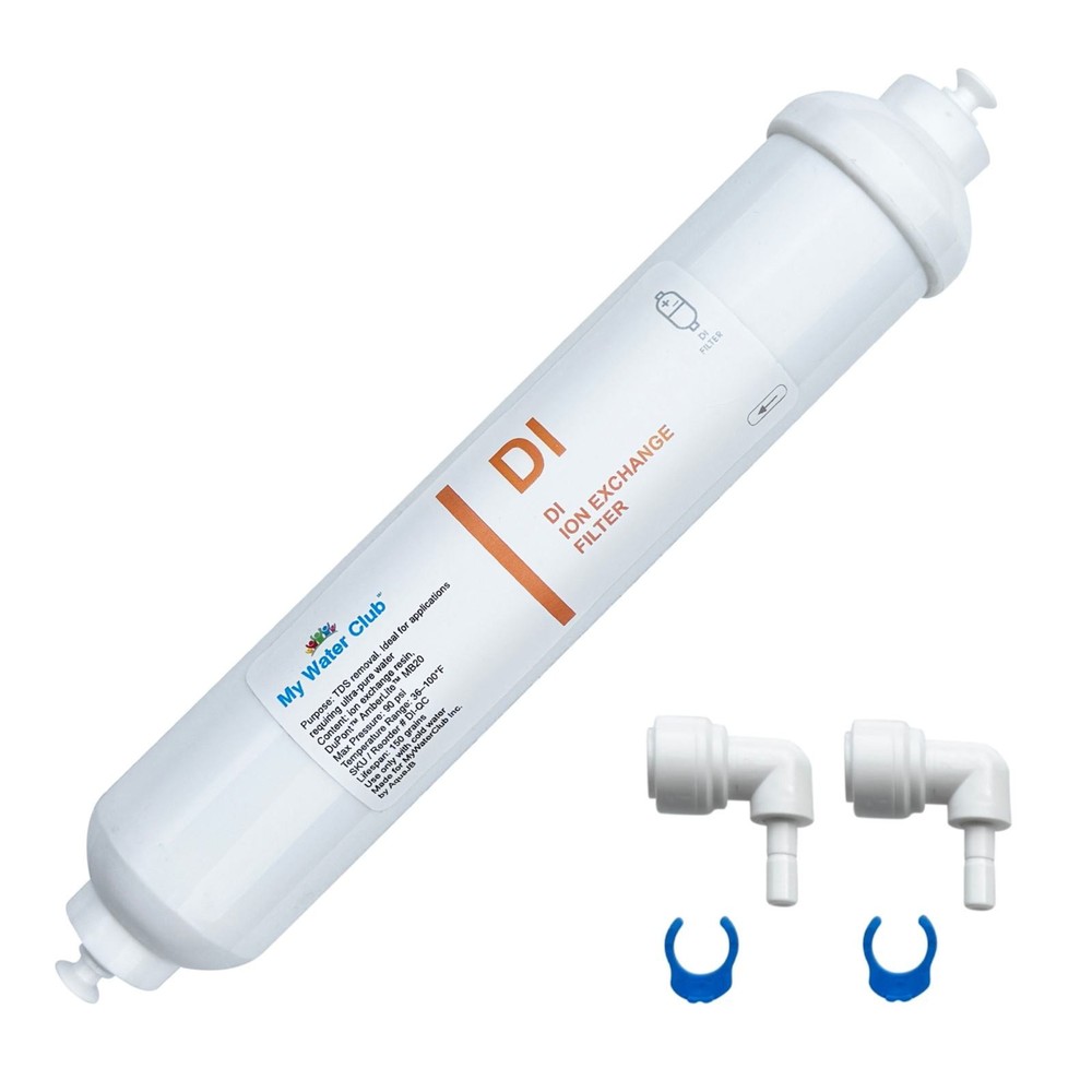 Inline DI Deionization Filter (For Ultra-Pure Water) 1/4″ and 3/8″ OD Connection