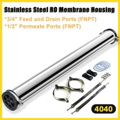 Stainless Steel Reverse Osmosis Commercial Membrane Housing 4040 size 4″x40″
