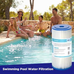 Clear Whole House Water Filter Housing System &2p 10″ x 4.5″ PP Pleated Sediment