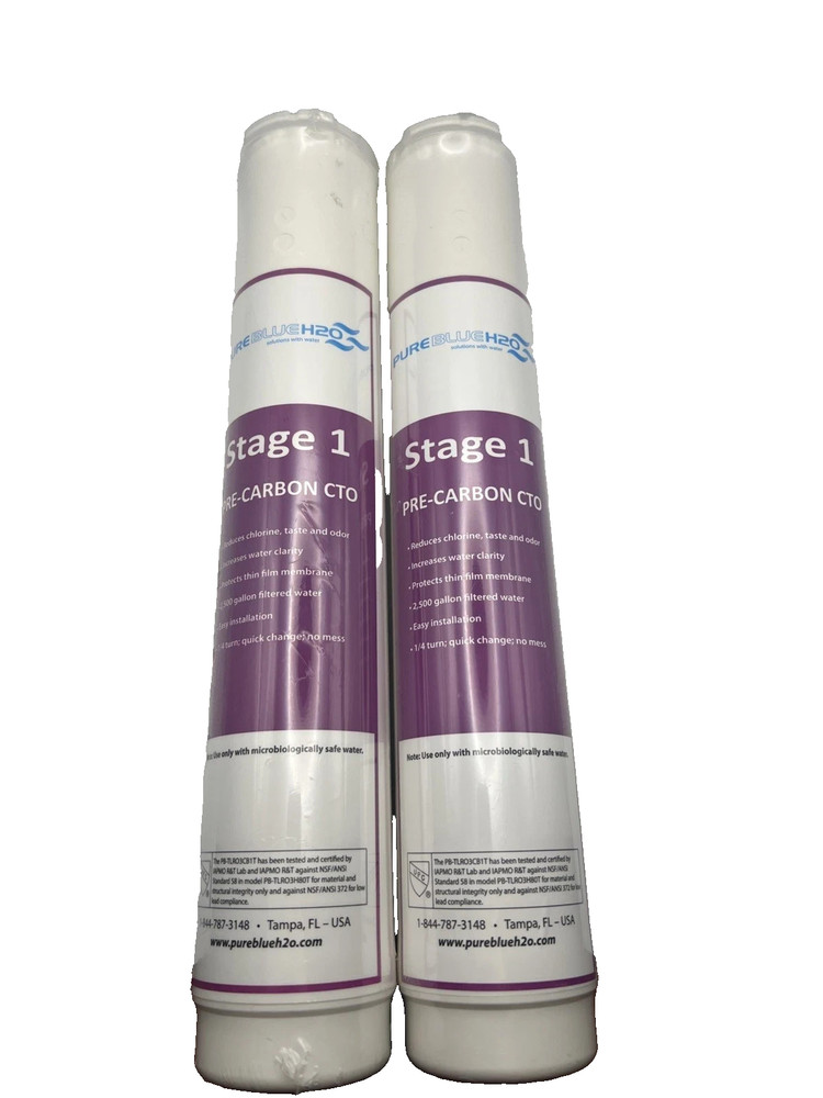 Pure Blue H20 Reverse Osmosis Filter – Stage 1 Pre-Carbon CTO 1 – New & Sealed