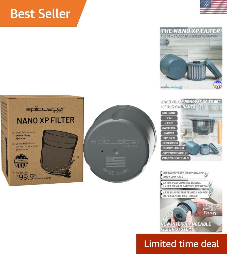 REPLACEMENT FILTER for Epic Nano XP Water Filter Pitcher or Dispenser. Nanofi…