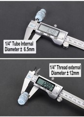 10PCS Male Elbow +10 Pcs Male Straight Fittings 1/4″-1/4″ RO Water Filter