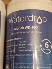 Waterdrop WD-F07 Maytag UKF8001 Set 2 Replacement Filter Sealed. Free Shipping!