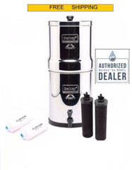 Imperial Berkey Water Filter w 2 Black and 2 PF-2 Filters