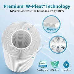 AQUA CREST FXHSC Whole House Water Filter Replacement for GE® FXHSC, GXWH40L,(3)