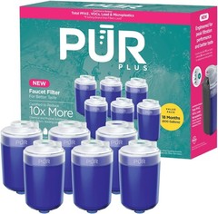 Plus Mineral Core Faucet Mount Water Filter Replacement, Count of 6, Blue
