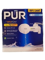 PUR Maxion Basic White Finish Faucet Water Filtration System CleanSensor Monitor