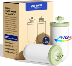 K Series 4-Stage Ceramic Water Filter 2-Pack, Removes 99% PFAS & Chlorine